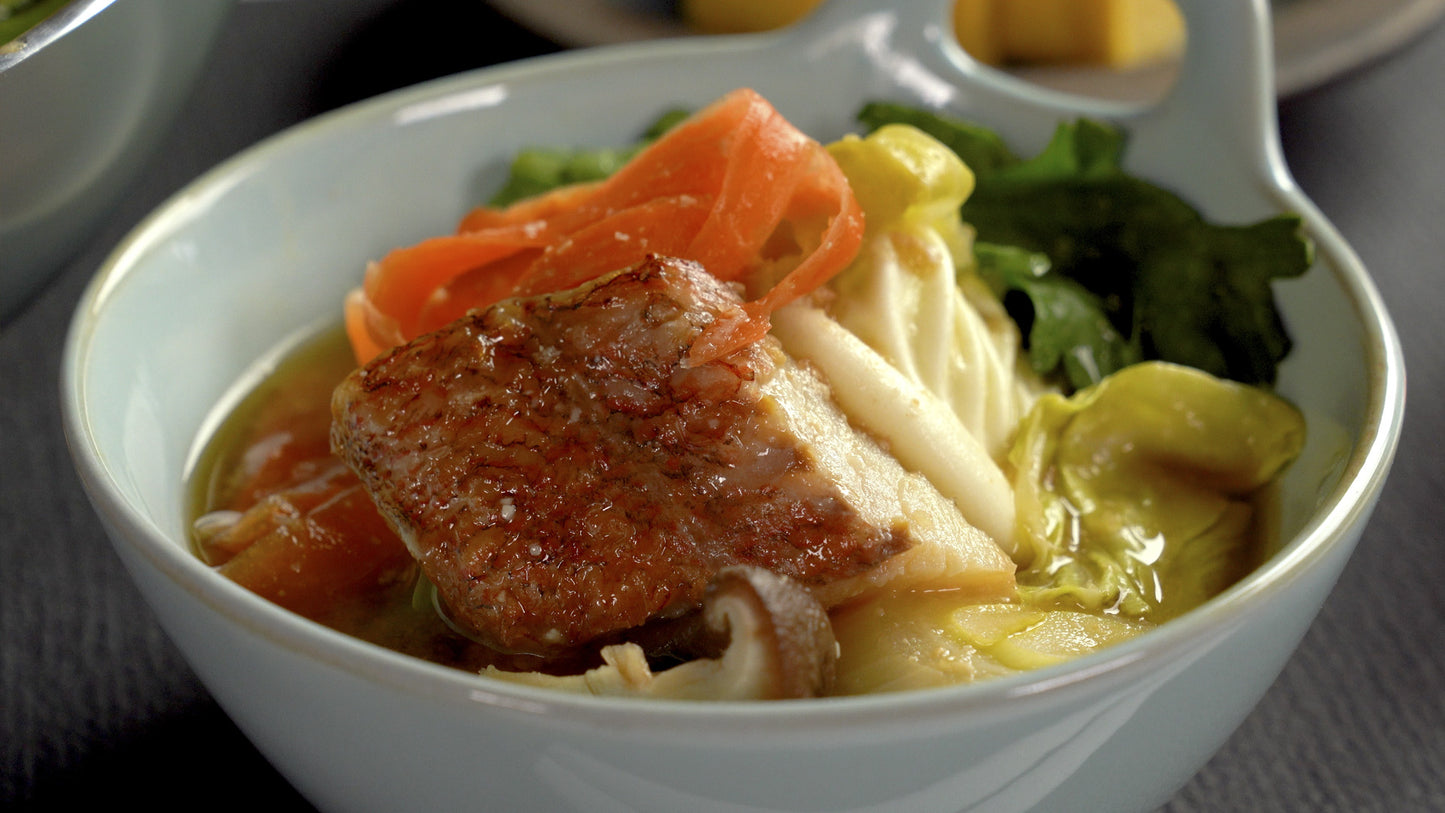 赤魚鯛の熱々味噌鍋！　【いわきの逸品レストランレシピ」