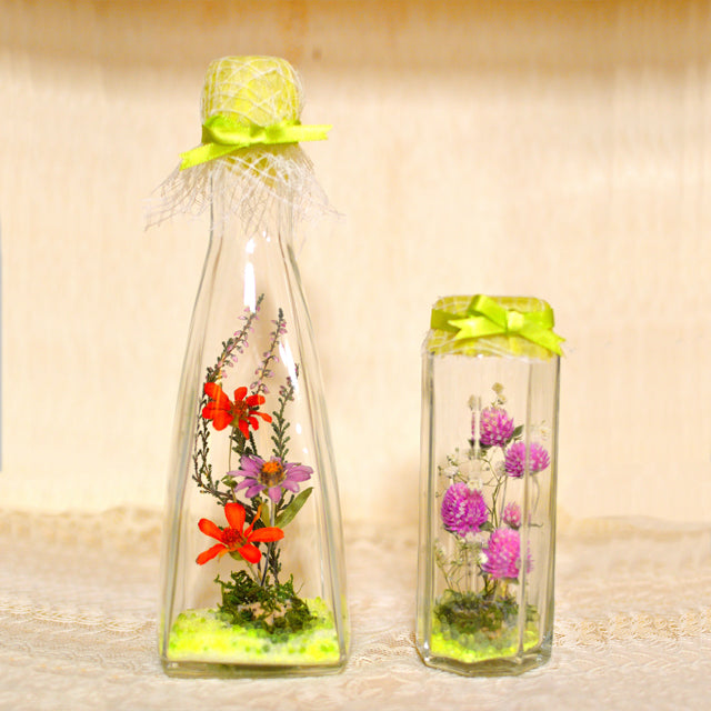 【38】生花で作ったフラワーボトルセット【いわきの冬ギフト2025】