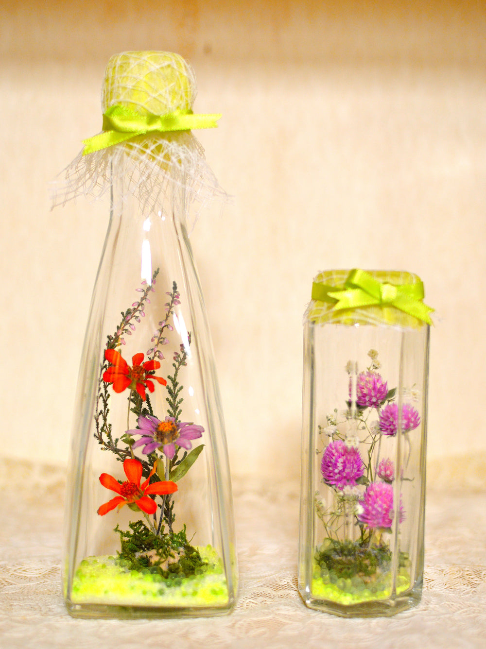 【38】生花で作ったフラワーボトルセット【いわきの冬ギフト2025】