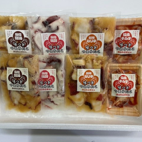 【08】常磐もの 味つきつまみダコ４種セット（8パック入）【いわきの夏ギフト2025】